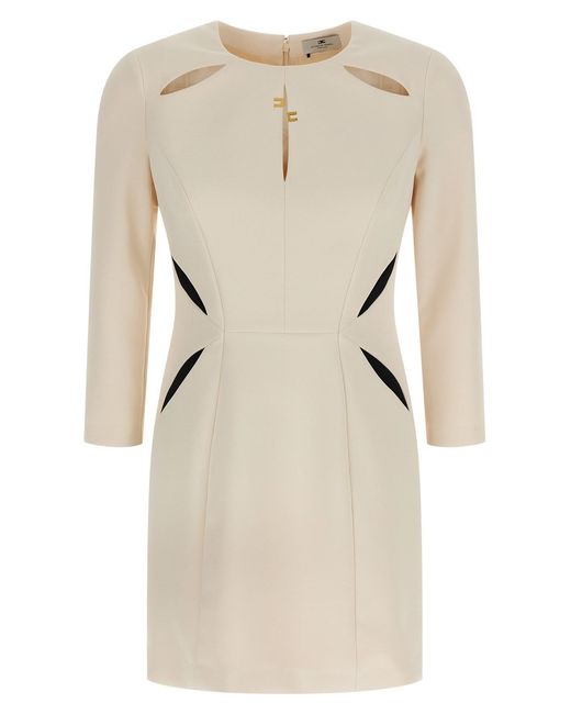 Elisabetta Franchi Natural Cut-out Dress