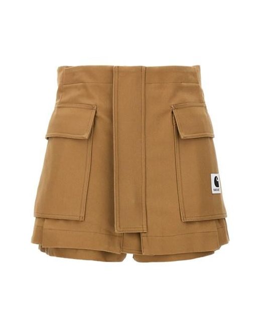 Sacai Natural X Carhartt Wip Shorts