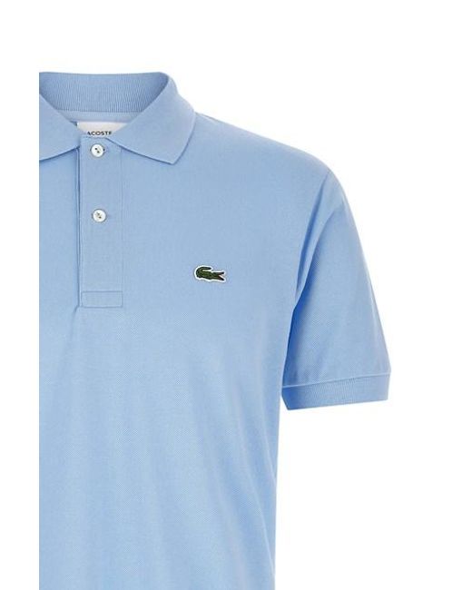 Polo Patch Logo di Lacoste in Blue da Uomo
