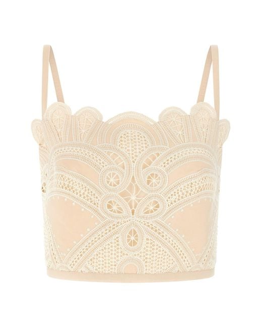 Elie Saab Natural Macramé Bralette
