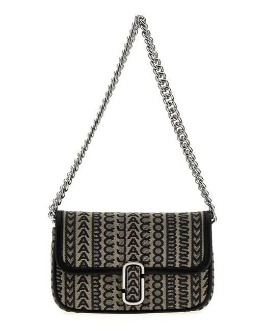 Marc Jacobs The Monogram J Marc Mini Shoulder Bag in Black