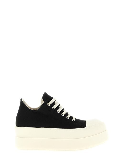 Rick Owens Black 'mega Bumper Low Sneaks' Sneakers