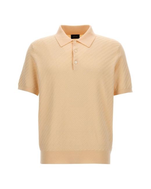Brioni Natural Knit Polo Shirt for men