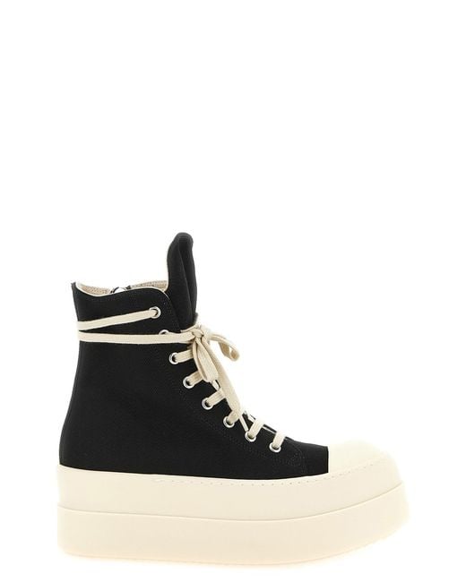 Rick Owens Black 'mega Bumper Sneaks' Sneakers