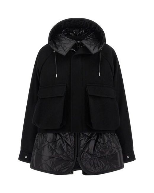 Sacai Black 'melton' Blouson