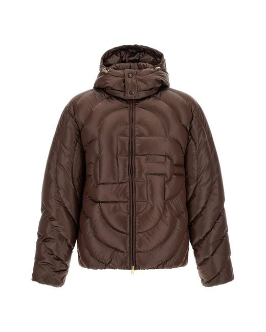 Casablanca Brown 'monogram' Quilting Down Jacket for men