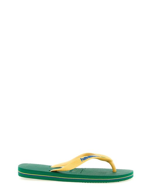 Havaianas Green 'brasil Logo' Sandals