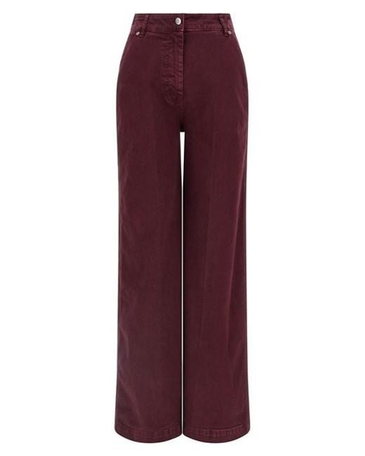 Nude Purple Wide Leg Jeans