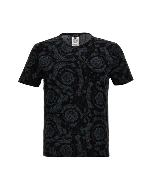Versace Unterwäsche-T-Shirt "Barocco" in Black für Herren