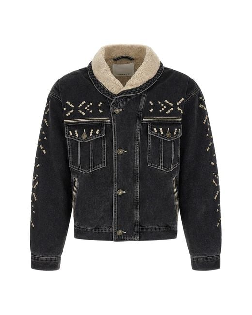 Isabel Marant Black 'jackson-gb' Denim Jacket for men