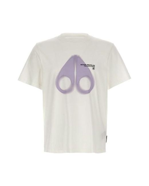 T-shirt 'Maurice' di Moose Knuckles in White da Uomo