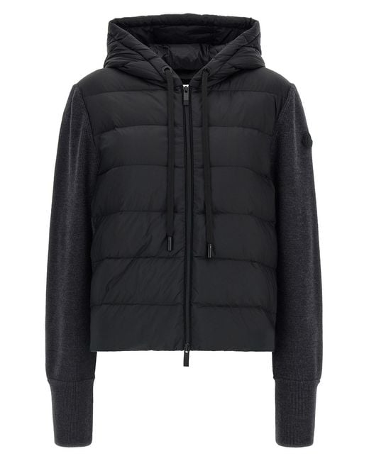 Moncler Black Padded Cardigan