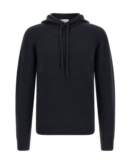 Roberto Collina Blue Hooded Sweater for men