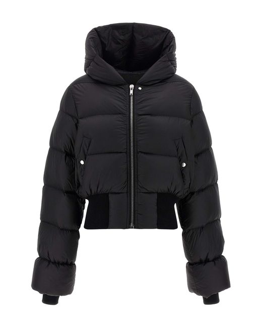 Rick Owens Black Quilted Nylon Bomber Jacket