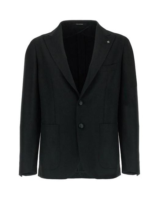 Tagliatore Black Micro Squares Blazer for men