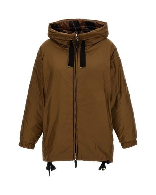Piumino reversibile 'Greenlo' di Max Mara in Natural