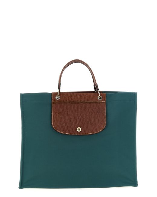 Longchamp Blue 'cabas L' Shopping Bag