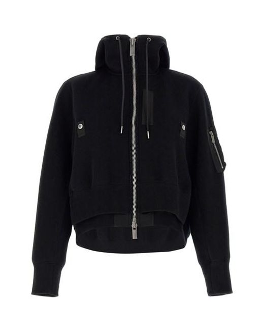 Felpa con cappuccio 'Sponge' di Sacai in Black