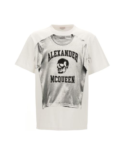 Alexander McQueen T-Shirt Mit Logodruck in White für Herren