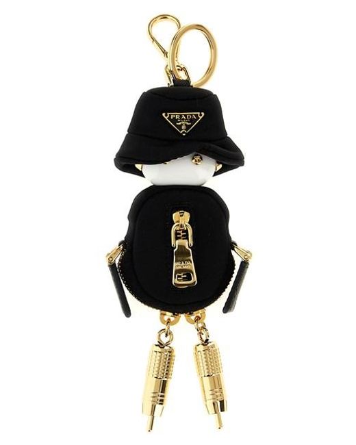 【PRADA】SOFT ROBOT' KEYRING ブラック Prada 'Soft Robot' Keyring in Black | Lyst