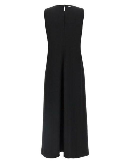 Abito Fluid Diagonal di Herno in Black