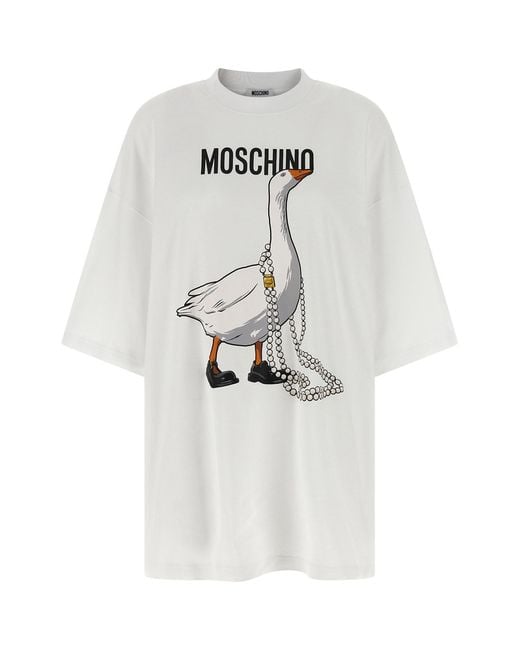 Moschino White 'goose' Dress