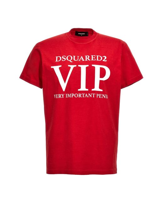 DSquared² Red 'vip' T-shirt for men