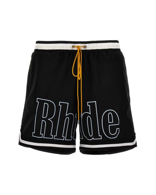 Rhude Black ' Basketball' Swimsuit for men