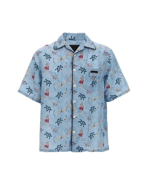 Prada Blue Shirts for men