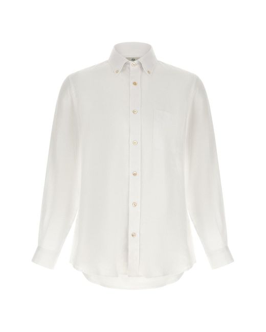 Rivvia Projects White Linen Shirt for men