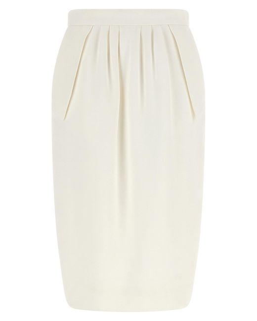 Stella McCartney White High Waist Skirt