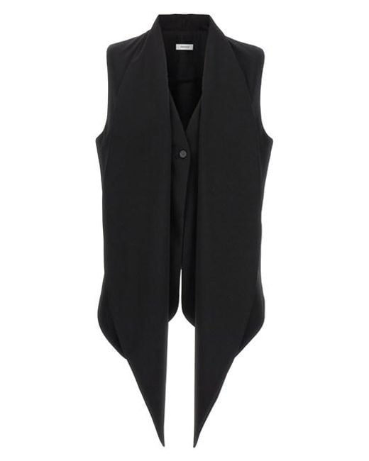 Ferragamo Black Pussy-bow Vest