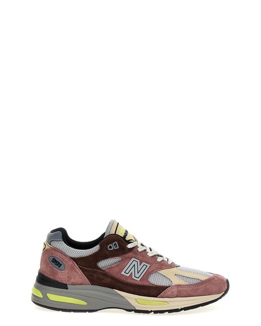 New Balance Brown '991v2' Sneakers for men