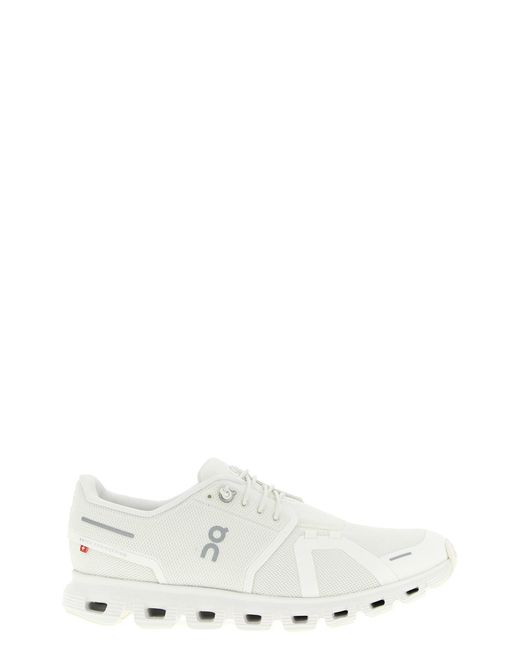 On Shoes White 'cloud 6' Sneakers for men