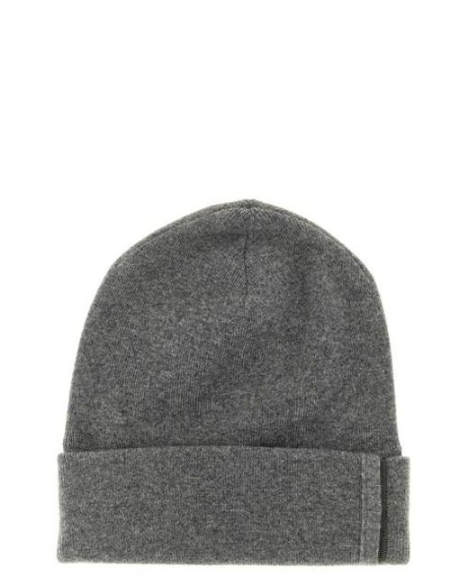Berretto 'Monile' di Brunello Cucinelli in Gray