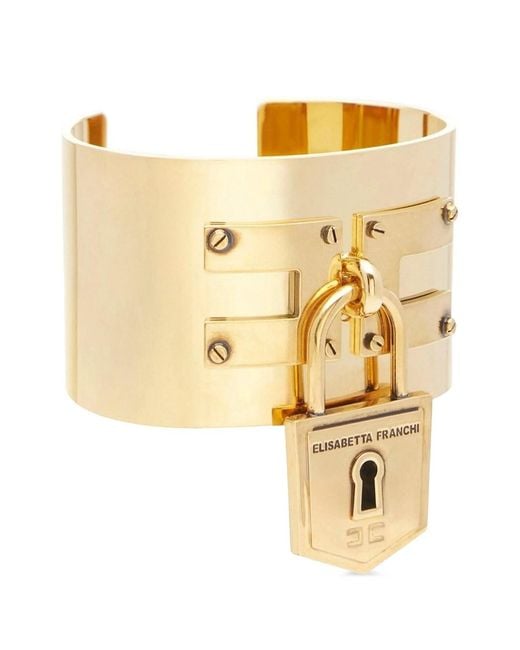 Elisabetta Franchi Metallic Bracelet Padlock