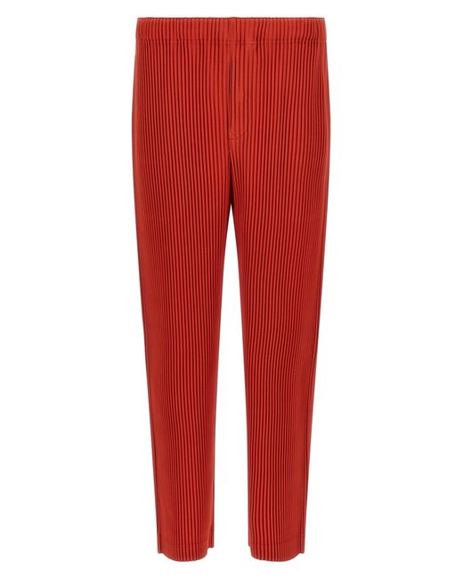 Homme Plissé Issey Miyake Red 'monthly Colors: September' Pants for men