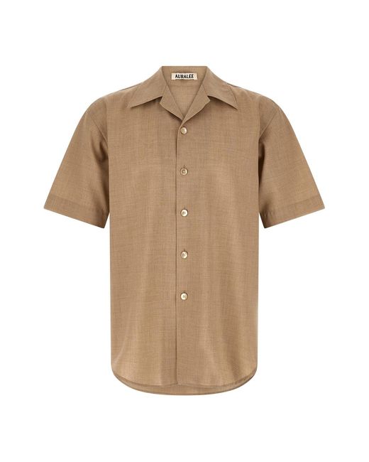 Auralee Natural 'summer Twist' Shirt for men