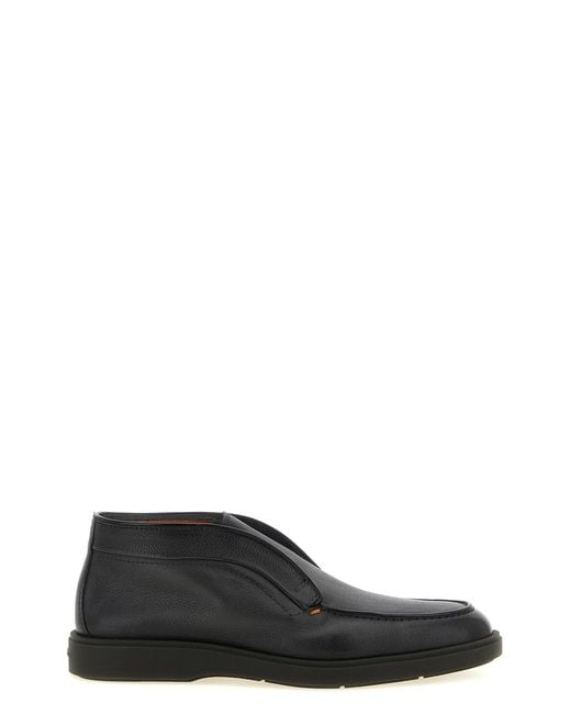 Santoni Black 'digits' Ankle Boots for men