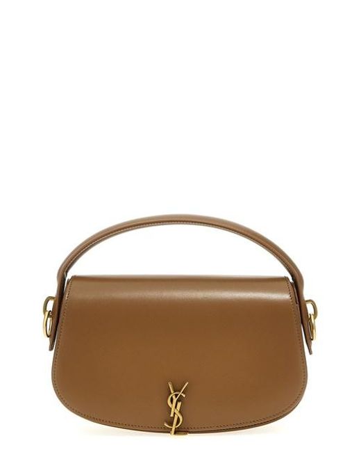 ショルダーバッグ・ポシェット SAINT LAURENT 'Voltaire' shoulder bag Brown Voltaire Mini leather shoulder bag in brown - Saint Laurent