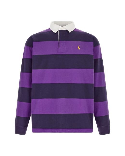 Polo Ralph Lauren Purple Rugby Polo Shirt for men