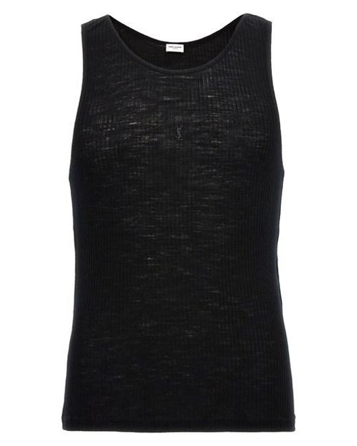 Tank top 'Cassandre' di Saint Laurent in Black da Uomo
