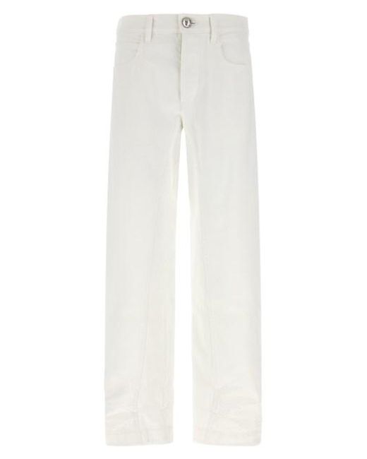 Jeans denim di Jil Sander in White