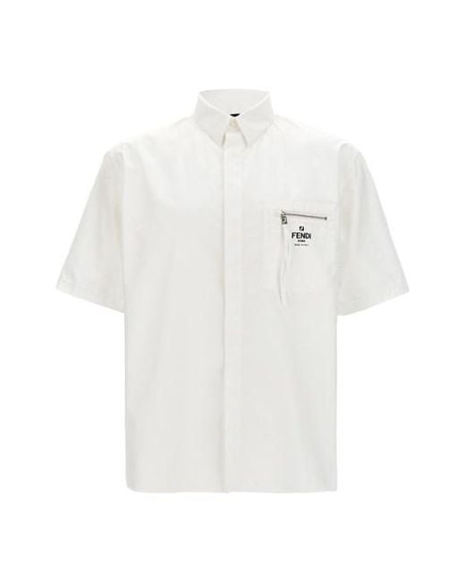 Camicia ' Roma' di Fendi in White da Uomo