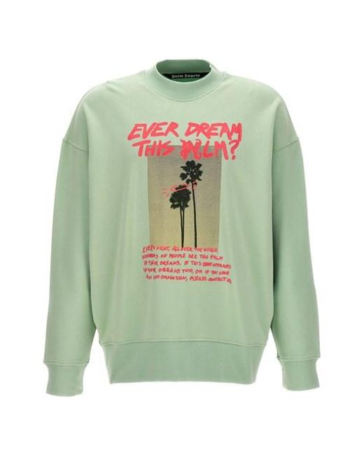Palm Angels Green 'palm Dream' Sweatshirt for men