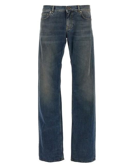 【関税＆送料込み】Balenciaga Low-Waist Denim Jeans Blue Low Waist Straight Jeans by Balenciaga on Sale