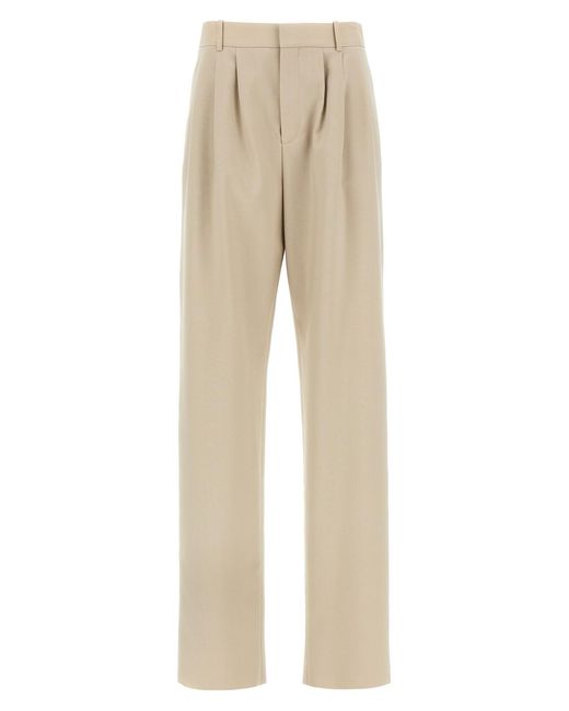 Saint Laurent Natural Pleat Pants