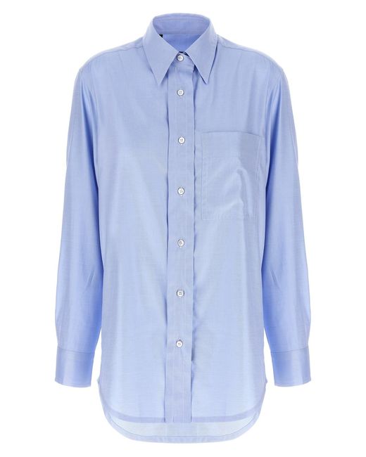 Brioni Blue Sea Island Cotton Shirt