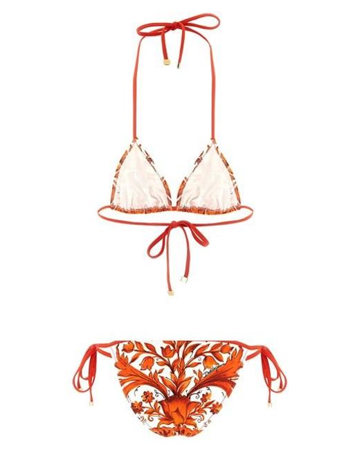 Bikini 'Maiolica' di Dolce & Gabbana in Red