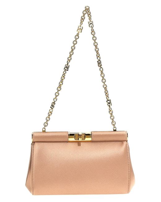 Dolce & Gabbana Natural 'Marlene' Small Shoulder Bag